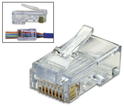 Ez-RJ45 CAT5/5E connectors, box/100