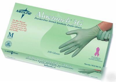 Medline's aloetouch 3G exam gloves small powder free 