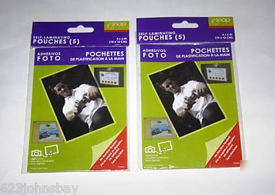 New 2 pkgs of 5 self laminating cards 