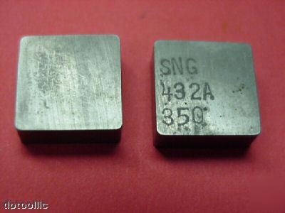 10 pcs sng- 432A grade 350 inserts carboloy usa