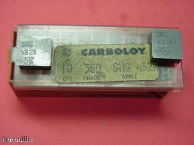 10 pcs sng- 432A grade 350 inserts carboloy usa