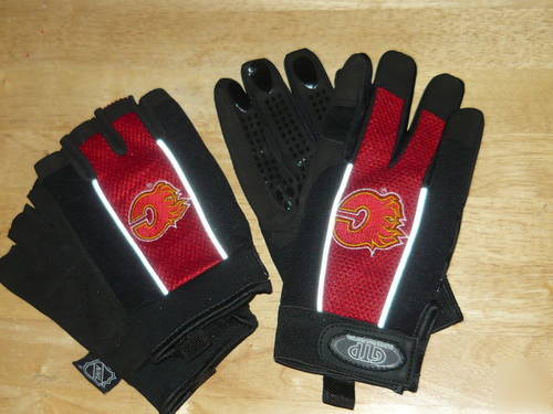 2 pair lg calgary flames mechanic work gloves