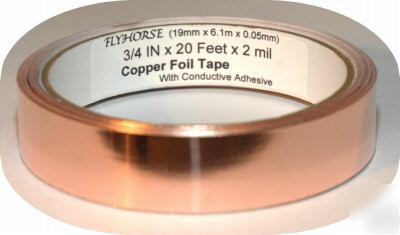 3/4 in x 20FEET x 2MIL conductive copper foil tape esd 