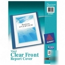 Avery 47001: deluxe clear front report covers, black
