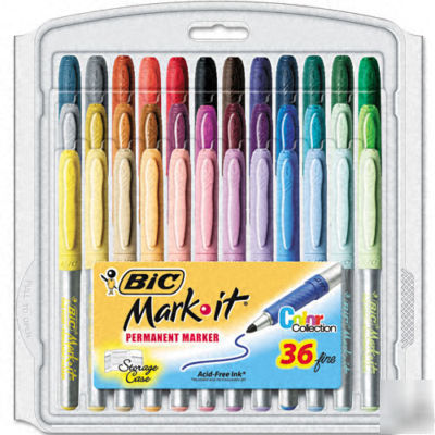Bic mark-it fine point markers 36 color set
