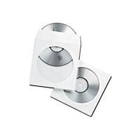 Cd/dvd paper envelopes w/window per 100 pack white 