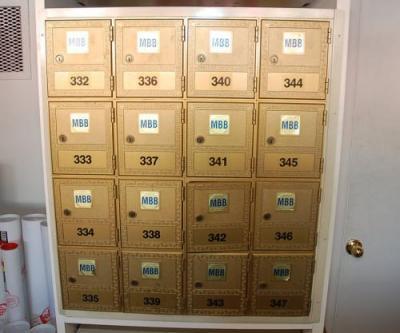 Commercial mailboxes 16 units po boxes security & keys