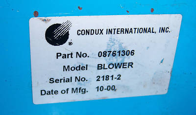 Condux fiber blower