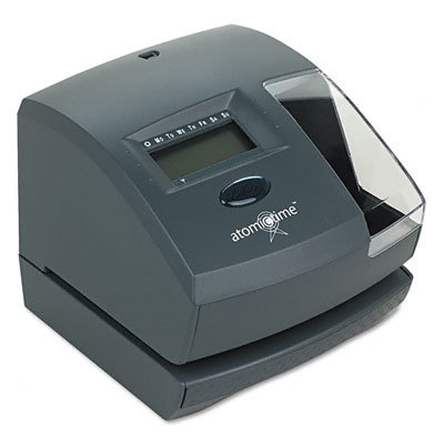 1500E atomic digital automatic time recorder, charcoal