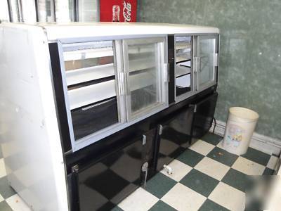 1950's(?) 8' refrigerated deli case - works great 