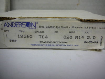 Anderson twist knot wheel brushes 4 x .020 x M14 x 2