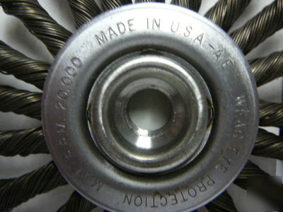 Anderson twist knot wheel brushes 4 x .020 x M14 x 2