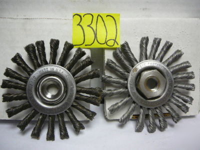 Anderson twist knot wheel brushes 4 x .020 x M14 x 2