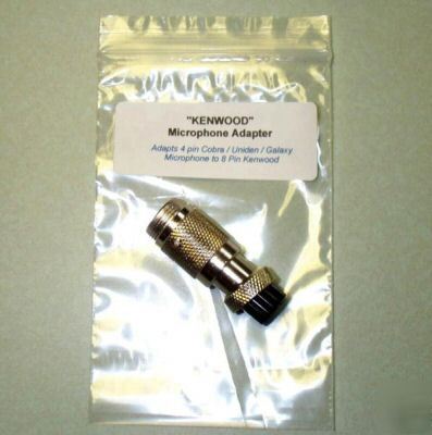 Cobra 4 pin to 8 pin kenwood adapter for microphone. 