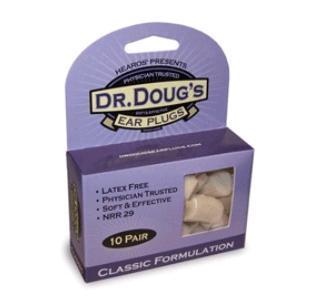 Dr. doug's classic formulation ear plugs - 10 pairs