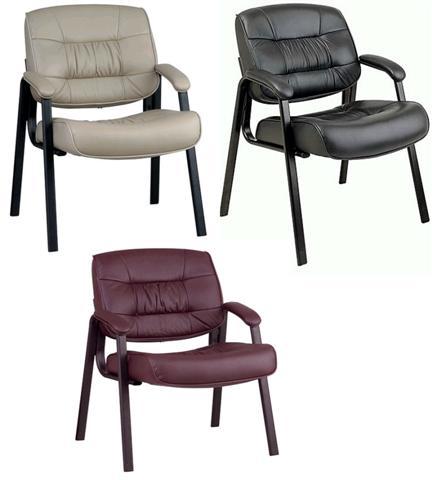 EX8124 premium leather guest reception chairs 3 colors