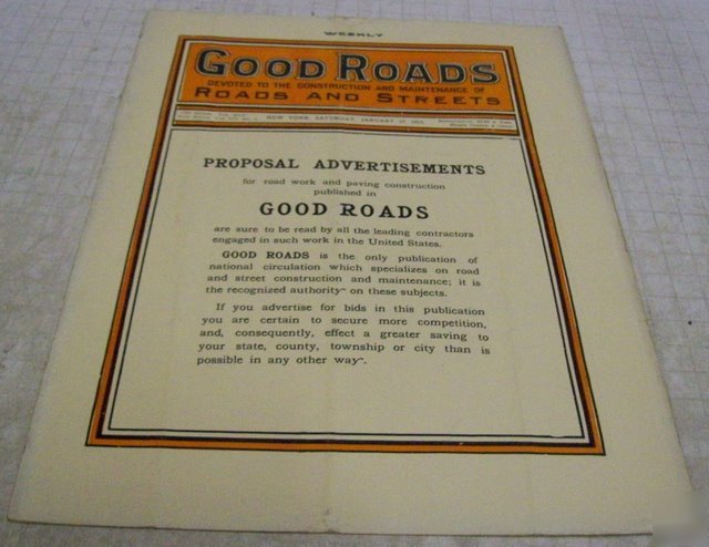 Good roads 1914 construction magazine vol.45, no.4