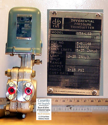 1 nnb foxboro 15A-LS2 differential pressure transmitter