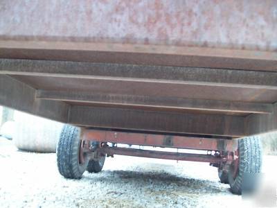 24' steel deck over trailer 4 equipment, hay, bulk seed