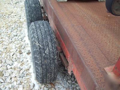 24' steel deck over trailer 4 equipment, hay, bulk seed