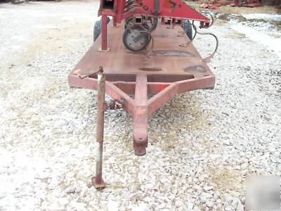 24' steel deck over trailer 4 equipment, hay, bulk seed