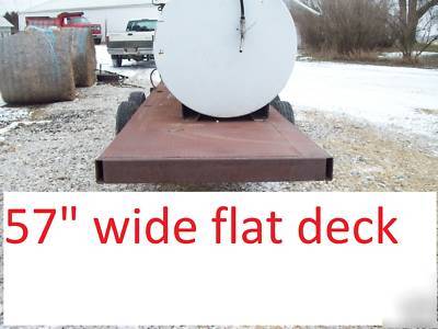 24' steel deck over trailer 4 equipment, hay, bulk seed
