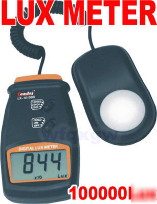 3 range digital 100,000 lux light meter luxmeter lcd