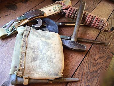Bethlehem steel tool belt spud wrench scabbard ironwork