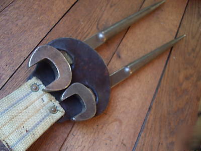 Bethlehem steel tool belt spud wrench scabbard ironwork