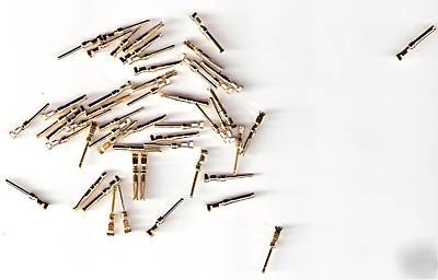 Gold plated wire crimp pin connector 50 pcs 9/16 x 1/32