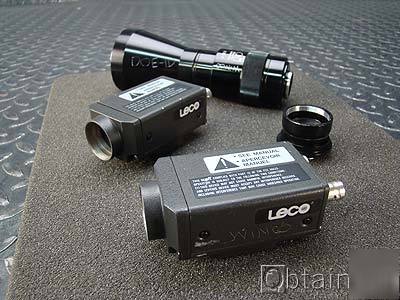 Lot of 2 leco hitachi kp - M1U ccd camera with lens