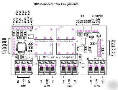 MC5 relay adapter for MC433/MC433G stepper controller