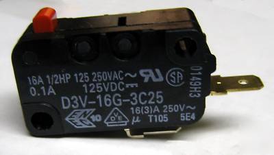 New D3V-16G-3C25 - brand omron snap action basic switch