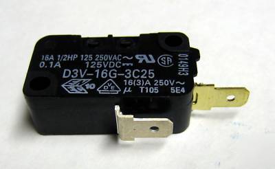 New D3V-16G-3C25 - brand omron snap action basic switch