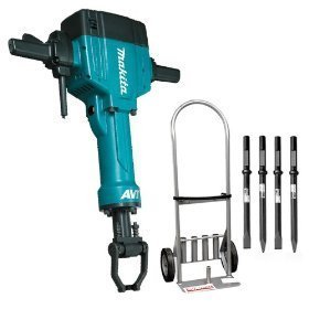 New makita HM1810 70 lb. breaker hammer w/cart & bits - 