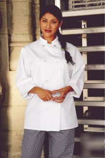 New nwt #404CD 1/2 sleeve chef coat white xxl 2X 2XL