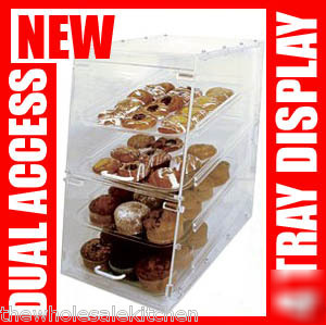 Large acrylic pastry bakery donut display case (4 tray)