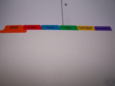 500 sets 6 tabs per set custom printed index dividers