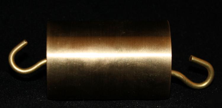 Brass hooked mass calibration weight 1000G