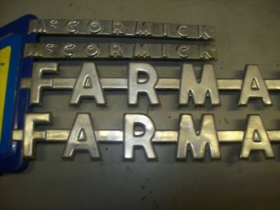 Farmall cub 1956/1958 stainless hood emblem set