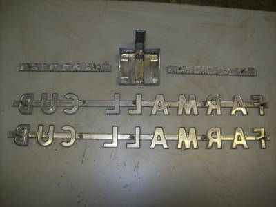 Farmall cub 1956/1958 stainless hood emblem set