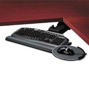 Fellowes 8035901 exec. corner adjustable keyboard tray 