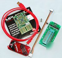 Icsp adapter zif 40 pic w/ pickit 3 development kit