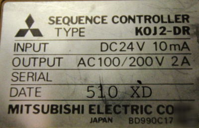 Mitsubishi melsec-k sequence controller KOJ2-dr K0J2