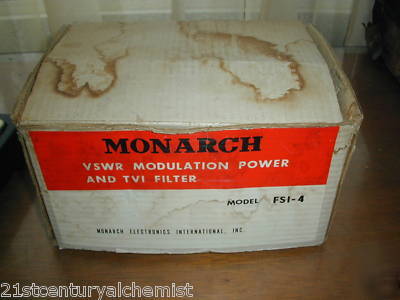Monarch fsi-4, FSI4, vswr modulation power & tvi filter