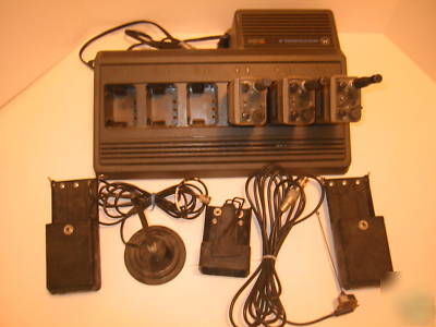 Motorola HT90 portable radio package with rack charger