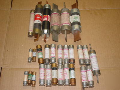 New and used 250 and 600 volt time delay fuses