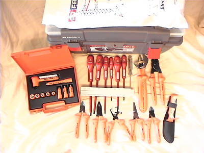 New facom insulated tool set pliers screwdriver ratchet
