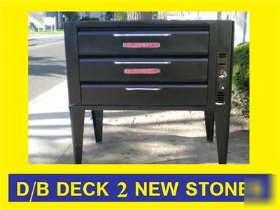 Nice blodgett 2 deck pizza bakery oven gas # 981W/stone