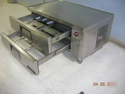 True chef base trcb-52 2 drawer refrigerator stainless